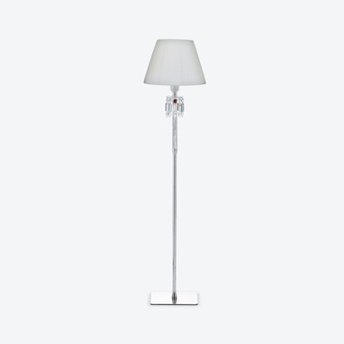 Torch Floor Lamp Baccarat in Crystal White