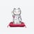 Cat Maneki Neko Figurine L with Cushion Baccarat in Crystal Clear