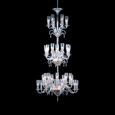 Mille Nuits Chandelier Hurricane Shades (42L) Baccarat, 透明水晶製成