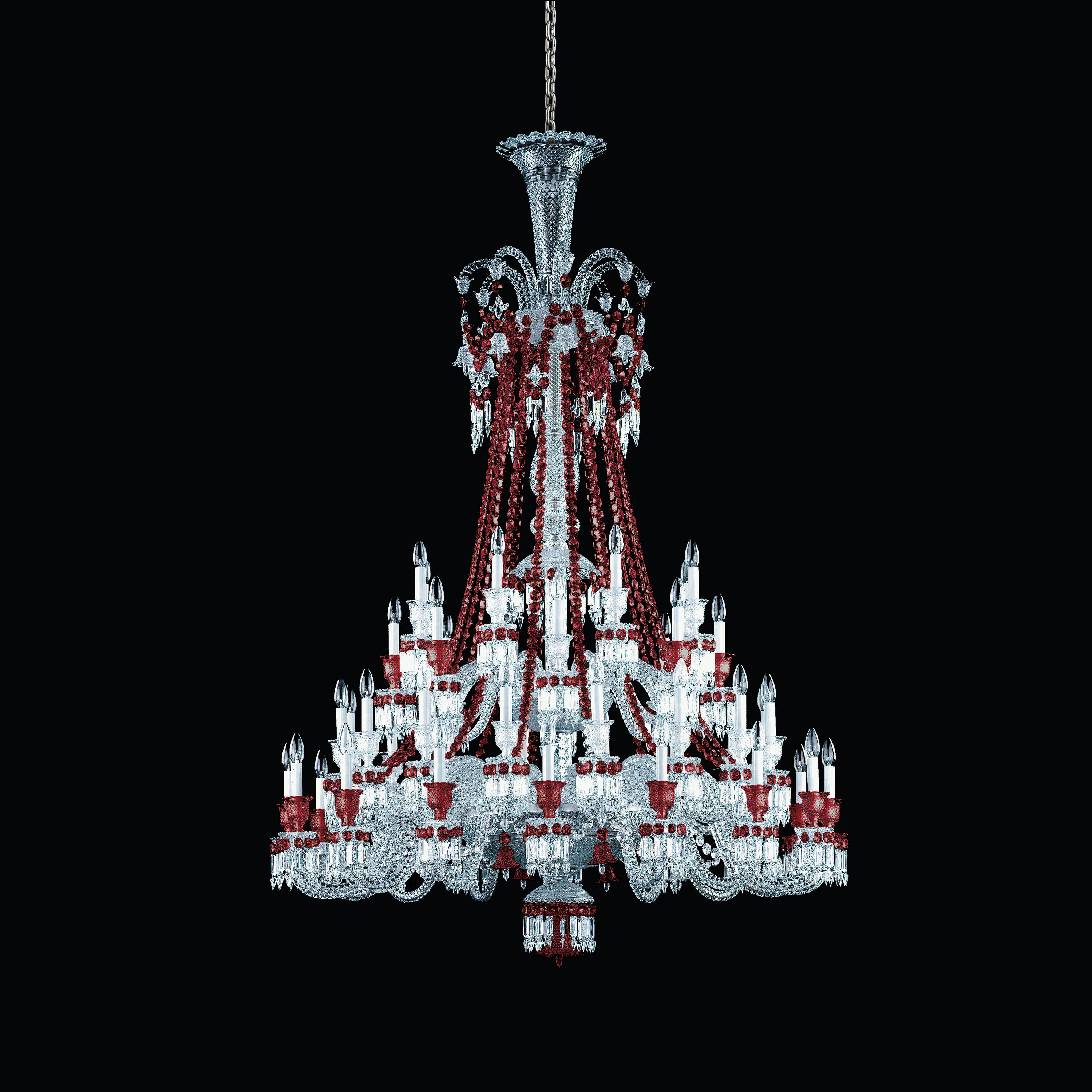 Zenith Chandelier Red 48L Baccarat Russia