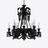 Zénith Chandelier Black (12L) 