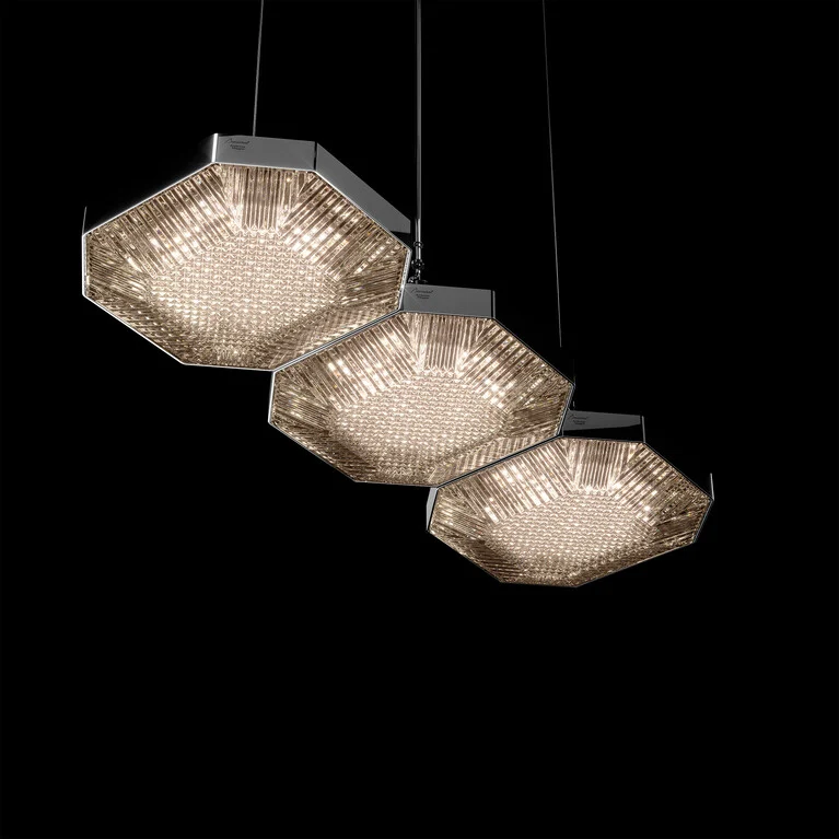 Octogone Ceiling Lamp (3L) Baccarat in Clear Crystal View 2