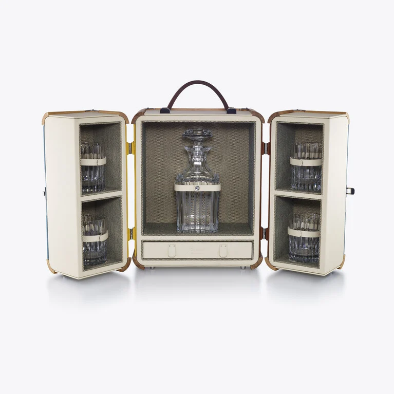 Octogone Trunk Harmonie Baccarat in Multicolor Leather View 2