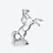 Scultura Marengo Cavallo Baccarat in Cristallo Clear