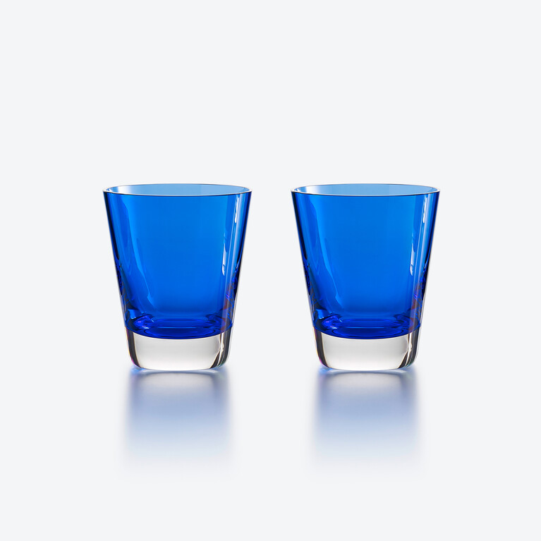 Mosa&iuml;que Tumblers Baccarat, Spirit glass in Crystal Blue