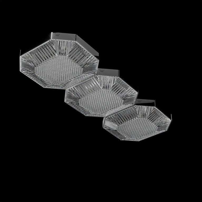 Octogone Ceiling Unit (3L) Baccarat in Clear Crystal