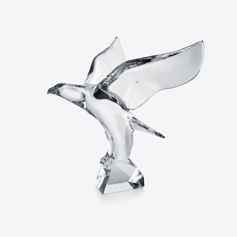 Imperial Eagle Sculpture Baccarat in Crystal Clear View 1