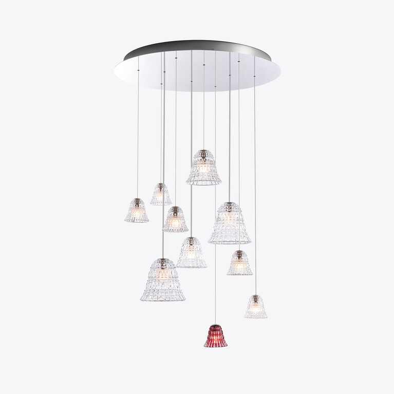 New Antique Chandelier L (10L) Baccarat من كريستال شفاف