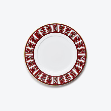 阿卡迪亚甜品盘 Baccarat, 红色瓷器制成