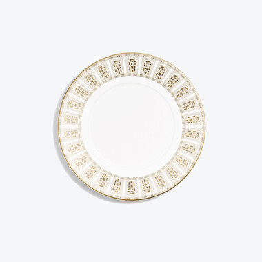 Arcadia Gold & Platinum Dessert Plates Baccarat in Porcelain Gold