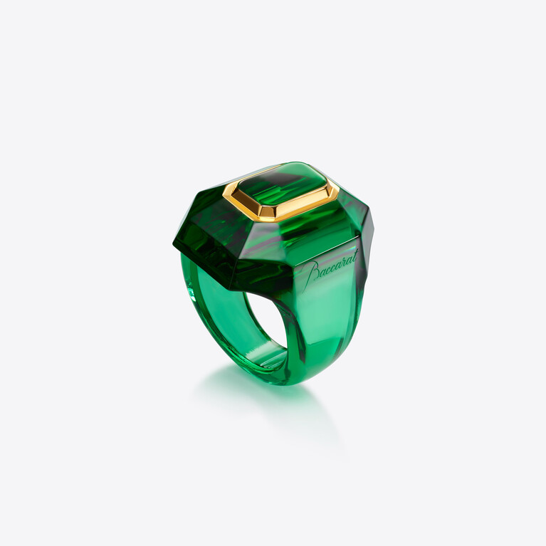Harcourt Ring Baccarat in Crystal Green