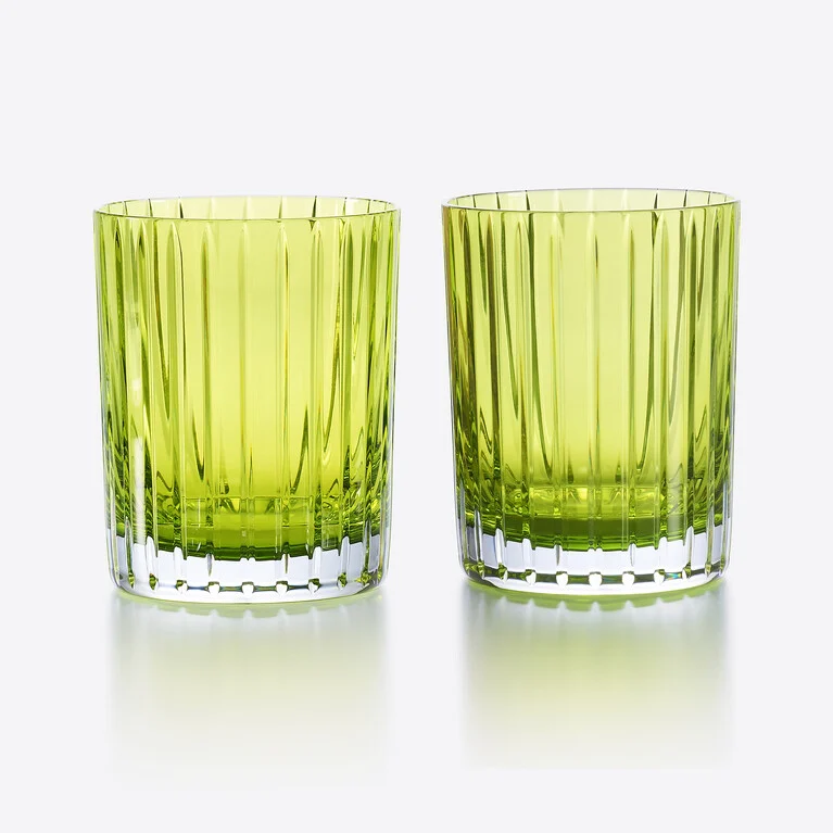 Harmonie Tumblers Colors of Joy Baccarat, Water glass in Crystal Green View 1
