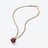 Trèfle Gold Plated Necklace Baccarat in 18-Karat Gold-Plated Red