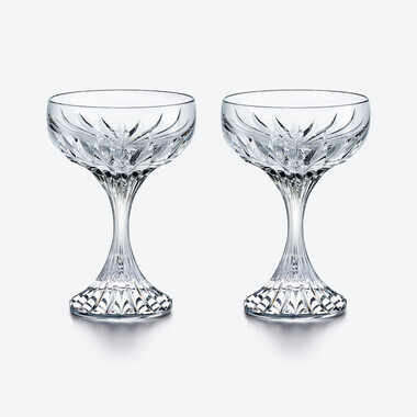 Mass&eacute;na Coupes Baccarat, Champagne coupe in Crystal Clear