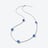 Crois&eacute; Silver Long Necklace Baccarat in Blue Silver