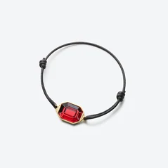 Select Harcourt Gold Plated Bracelet Baccarat in 18-Karat Gold-Plated Red