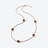 Croisé Gold Plated Long Necklace, Red