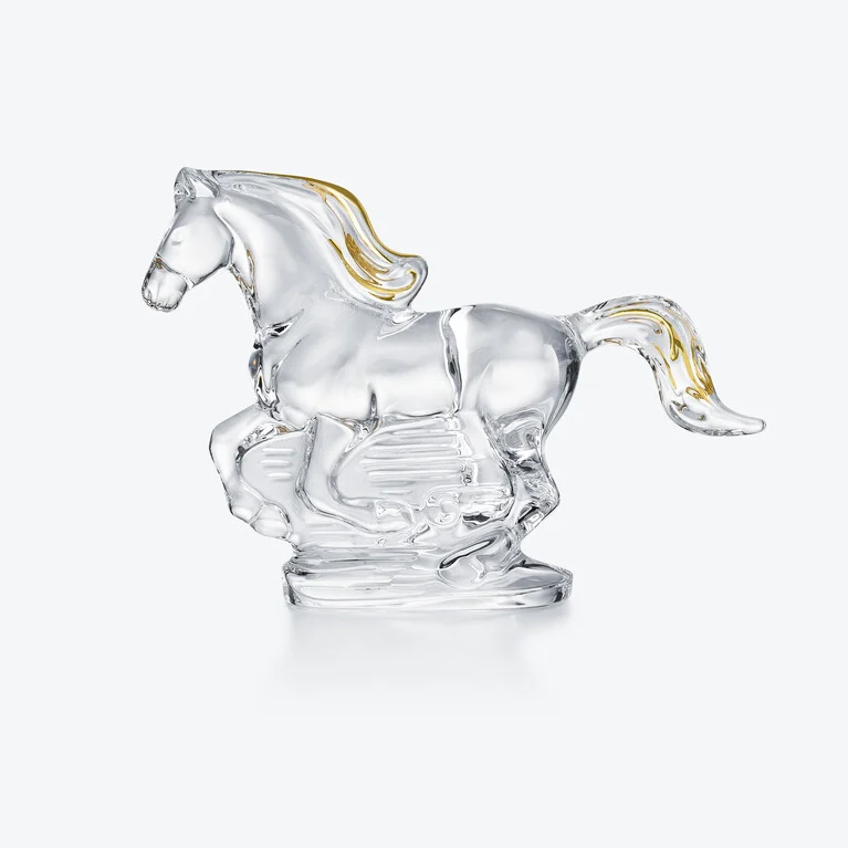 Zodiac Horse 2026 Baccarat in Crystal Gold View 1