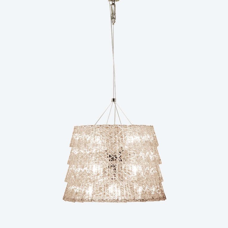 Tuile de Cristal Chandelier Frozen Clear