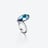 Fleurs de Psyd&eacute;lic Silver Ring Baccarat in Silver Blue
