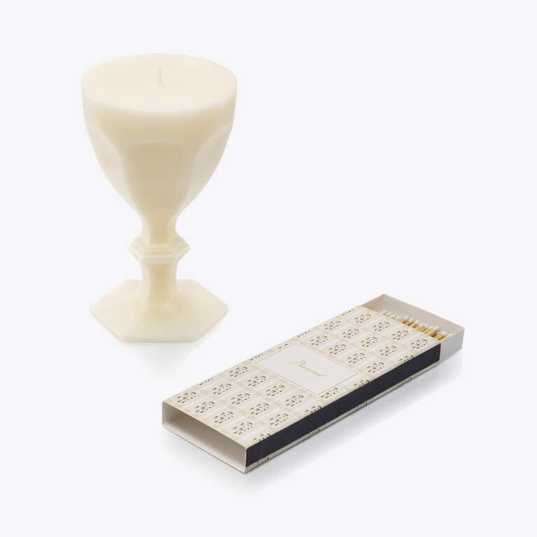 Bougie Verre Harcourt Baccarat en Cire Blanc