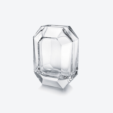 Octogone Vase Clear Baccarat