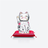 Cat Maneki Neko Figurine M with Cushion Baccarat in Crystal Clear