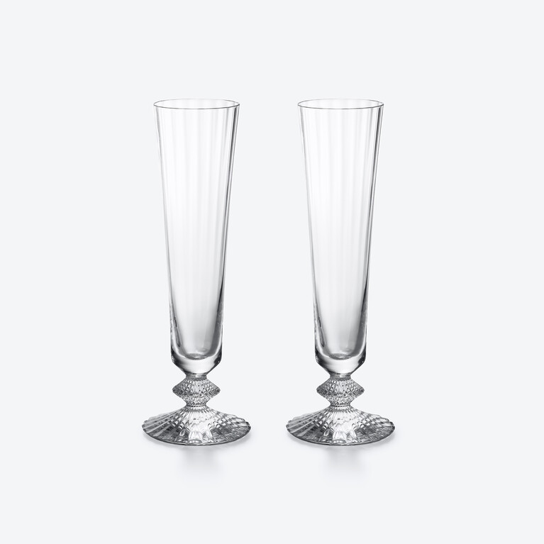 Mille Nuits Flutes Baccarat, Champagne flute in Crystal Clear
