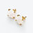 Trèfle Gold Plated Earrings White