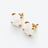 Trèfle Gold Plated Earrings, White