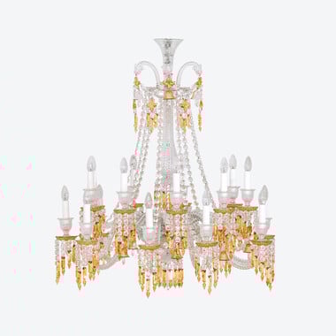 Z&eacute;nith Charleston Chandelier Short (18L) Baccarat in Crystal Yellow