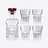 Louxor Tumblers & Carafe Bar Set Baccarat, Cocktail glass in Crystal Red