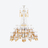 Z&eacute;nith 吊燈 Charleston 短 (36L) Baccarat, 黃色水晶製成