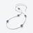 Fleurs de Psyd&eacute;lic Silver Long Necklace Baccarat in Silver Blue