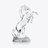 Maximus Horse Sculpture Baccarat in Clear Crystal