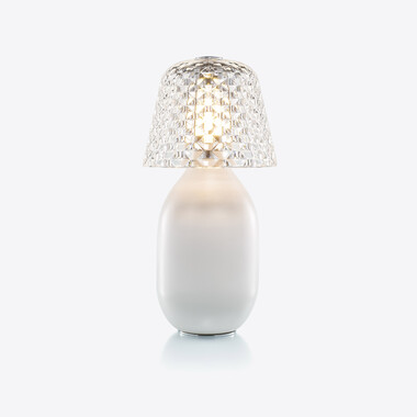 Baby Candy Light Nomadic Lamp Baccarat in Ceramic White