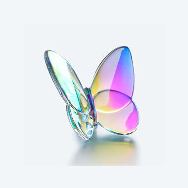 Lucky Butterfly Iridescent Clear View 1