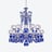 Z&eacute;nith Faunacrystopolis Chandelier Blue (24L) Baccarat in Blue Crystal
