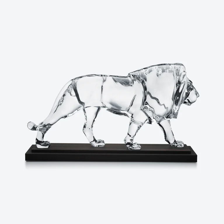 Cecil Lion Baccarat in Clear Crystal View 2