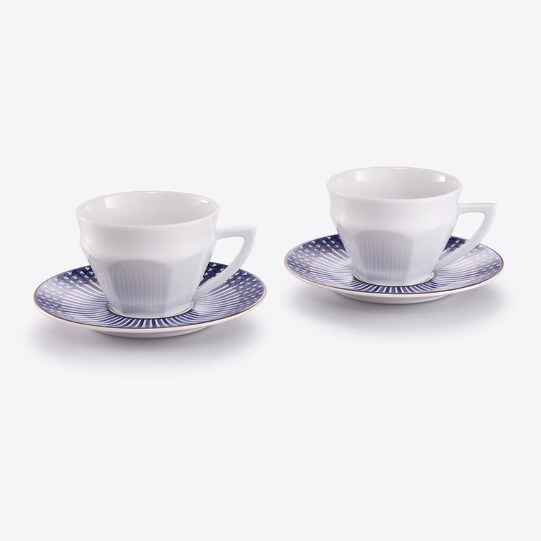 Arcadia Talleyrand Teetassen Baccarat in Blauem Porzellan Siehe 1