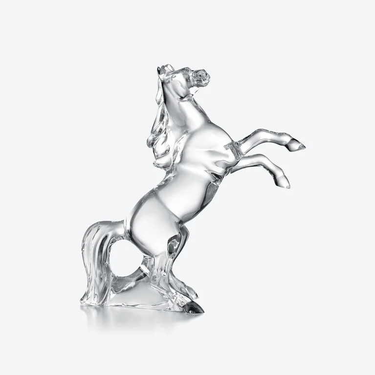Marengo Horse Sculpture Baccarat in Crystal Clear View 1