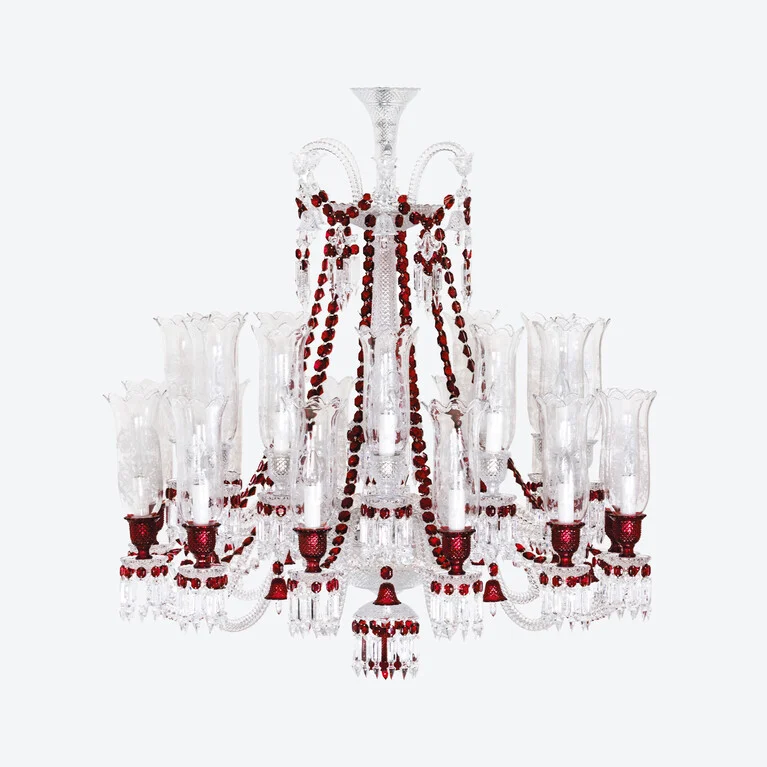 Z&eacute;nith Chandelier Red (24L) Baccarat in Crystal Red View 3