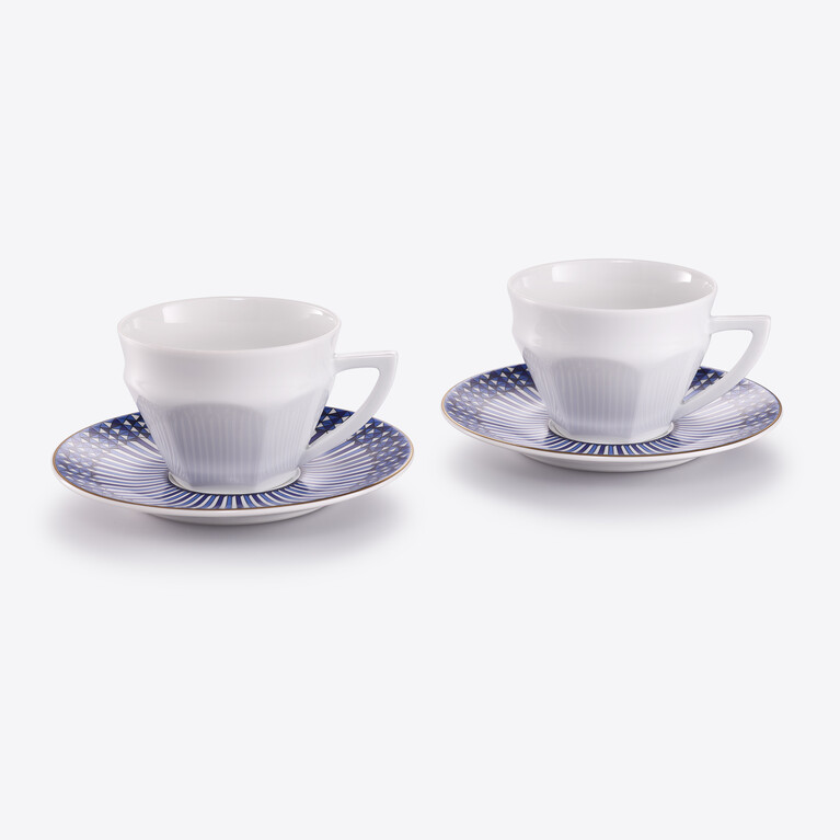 Arcadia Talleyrand Teetassen Baccarat in Blauem Porzellan Siehe 1