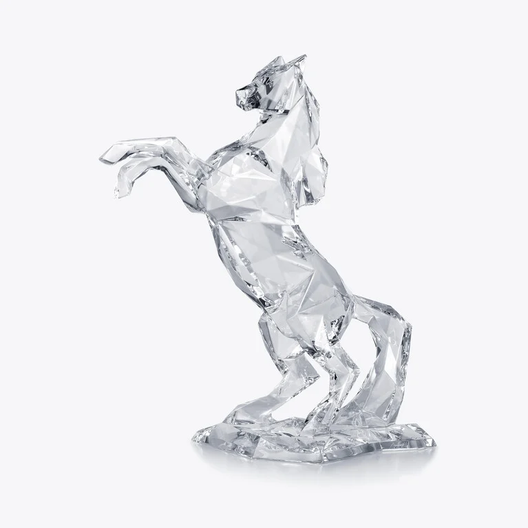 Polygon Pegasus Horse Sculpture Baccarat in Clear Crystal View 2