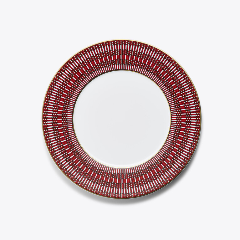 Assiettes &agrave; Diner Arcadia Rouge Baccarat en Porcelaine Rouge Voir 1