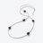 Fleurs de Psyd&eacute;lic Silver Long Necklace Baccarat in Red Silver