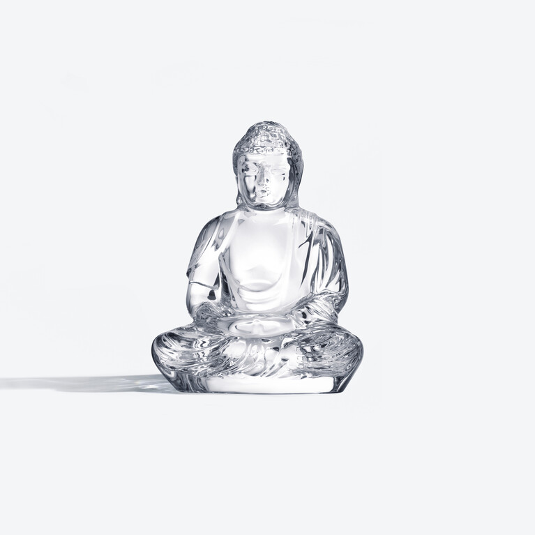 Buddha Figurine Baccarat in Crystal Clear View 1