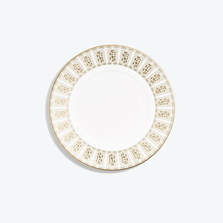 Arcadia Gold & Platinum Dessert Plates Baccarat in Porcelain Gold View 1