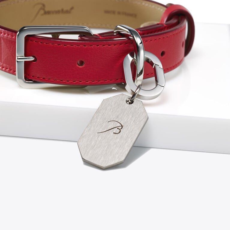 Louxor Pet Collar L Baccarat in Leather Red View 2