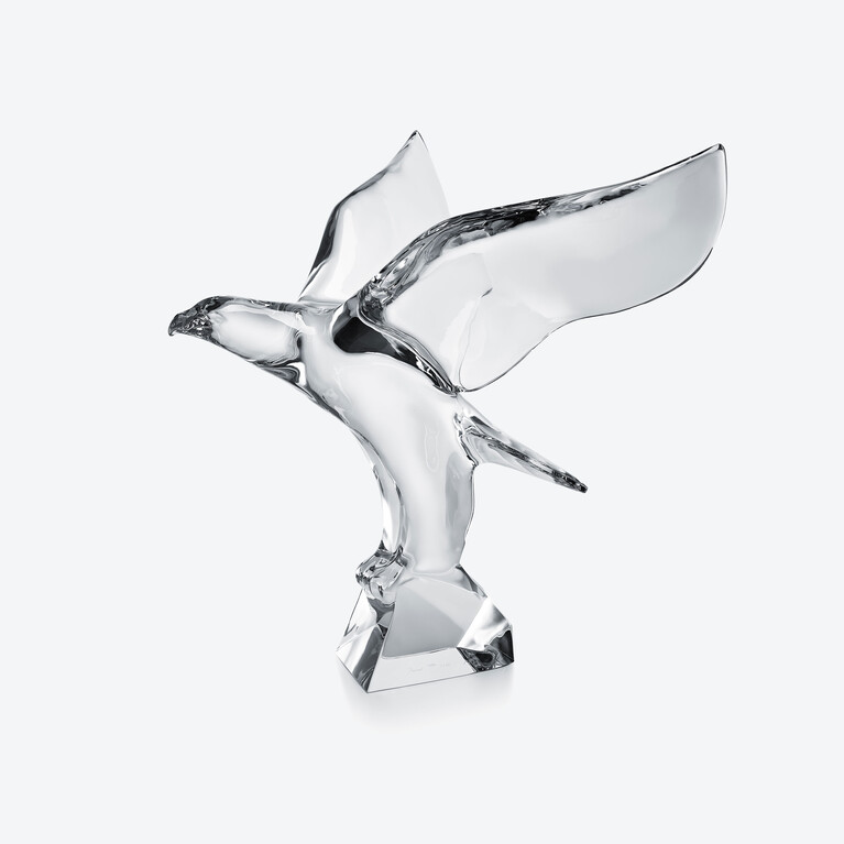 Imperial Eagle Sculpture Baccarat in Crystal Clear View 1